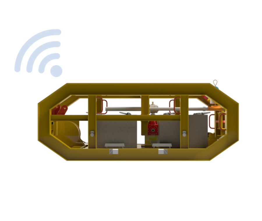 BOP Tethering Equipment: PROten Tank design drawing with monitoring symbol